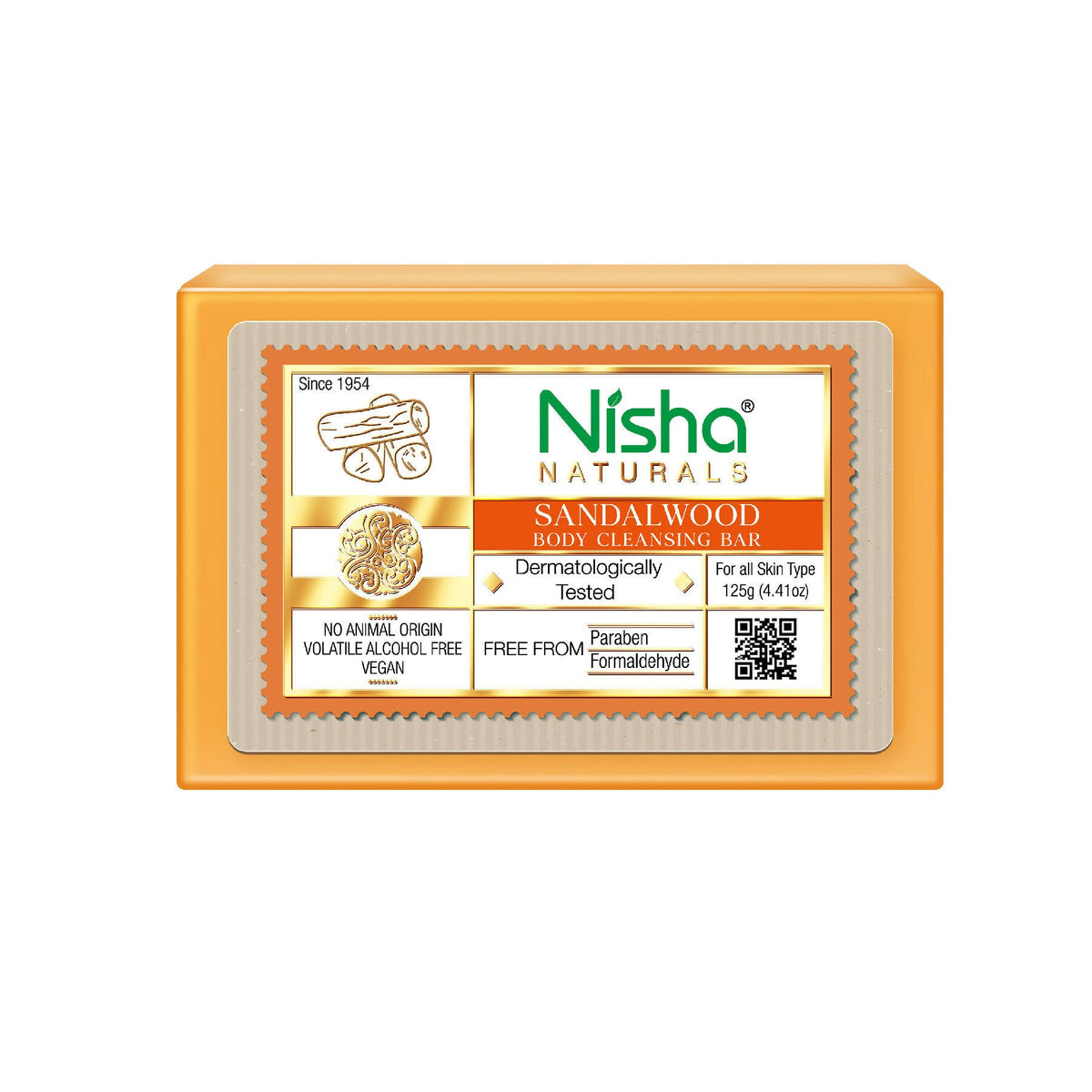 Nisha Sandalwood Body Cleansing Soap Bar | Grocsy