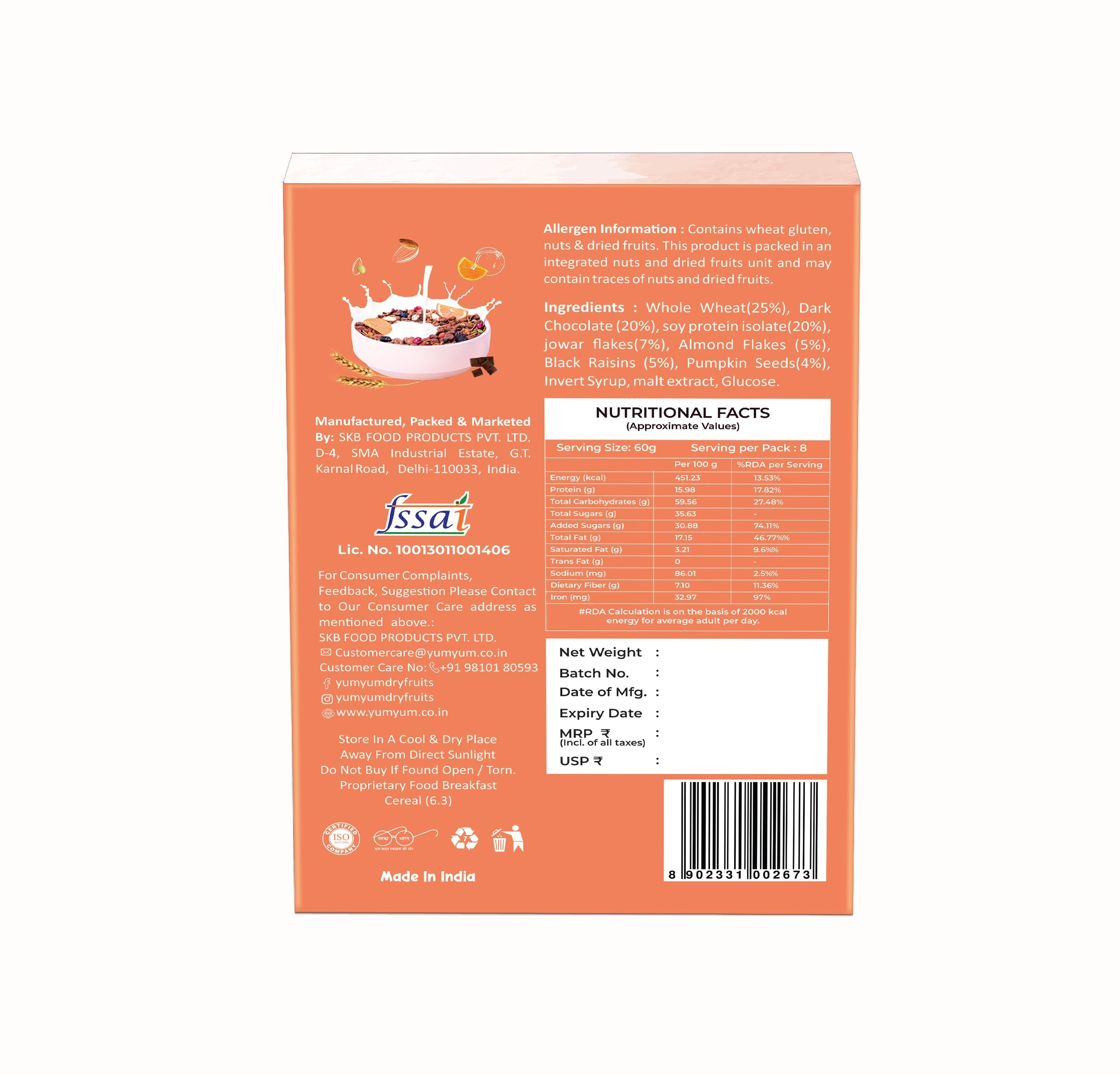 Yum Yum High Protein Muesli Box | Grocsy