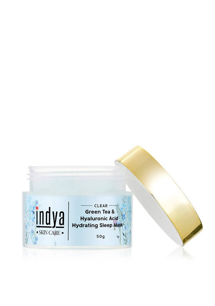 Indya Green Tea & Hyaluronic Acid Hydrating Sleep Mask | Grocsy