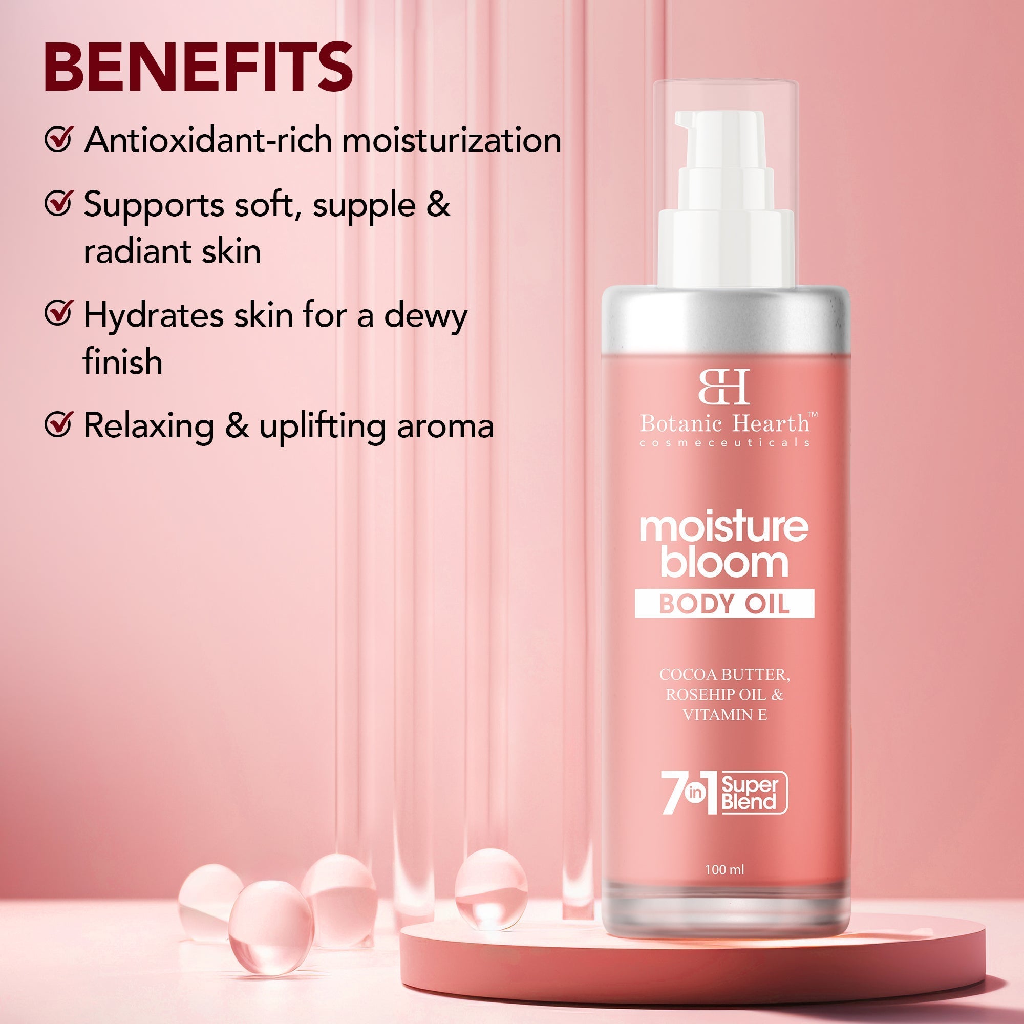 Botanic Hearth Moisture Bloom Body Oil | Grocsy