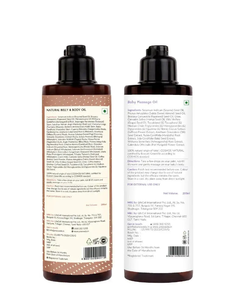 AreoVeda Mom & Baby Oil Combo | Grocsy