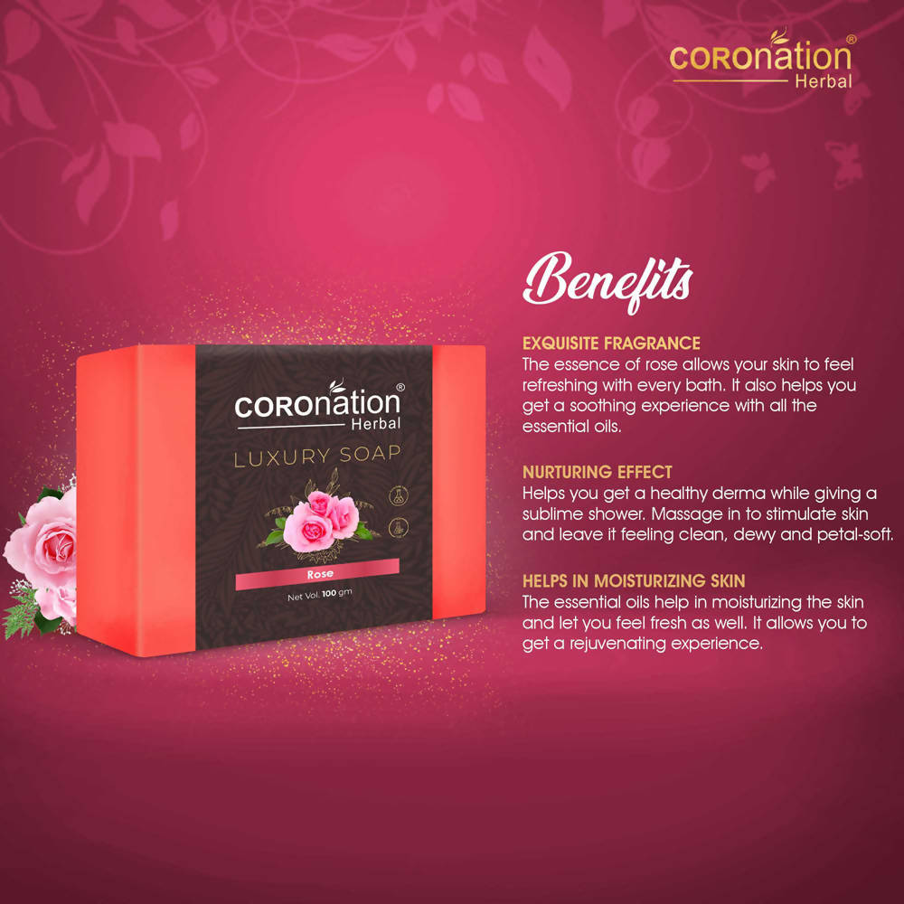 Coronation Herbal Pink Rose Luxury Soap | Grocsy