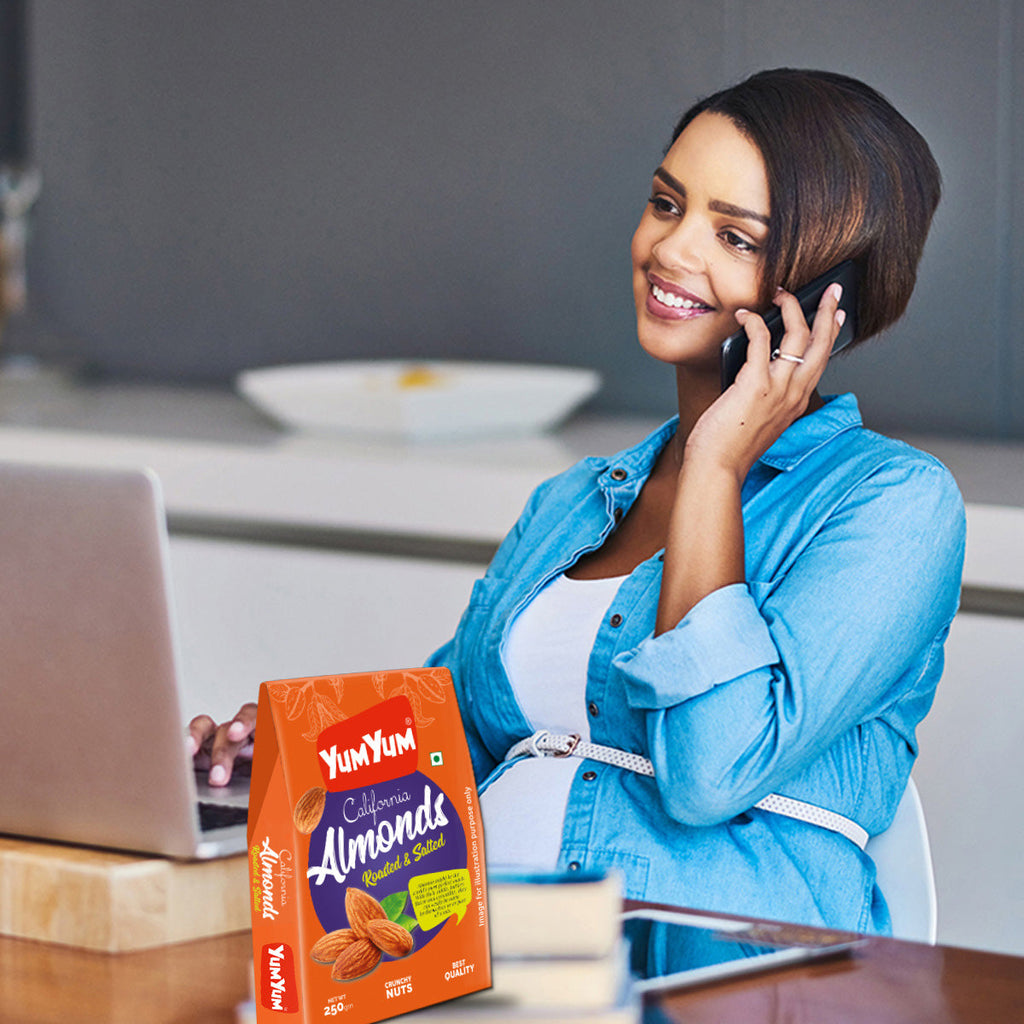 Yum Yum California Roasted & Salted Almonds Box | Grocsy