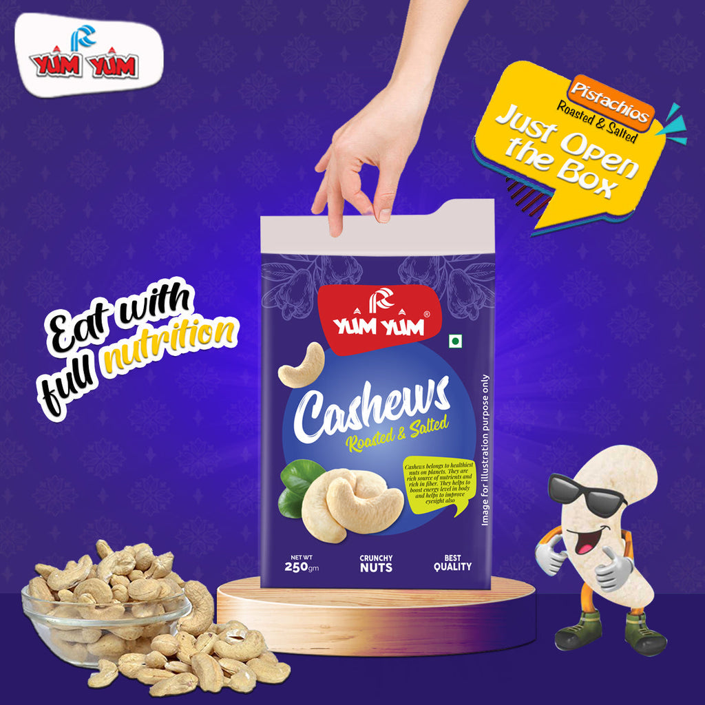 Yum Yum Roasted & Salted Cashews Box | Grocsy