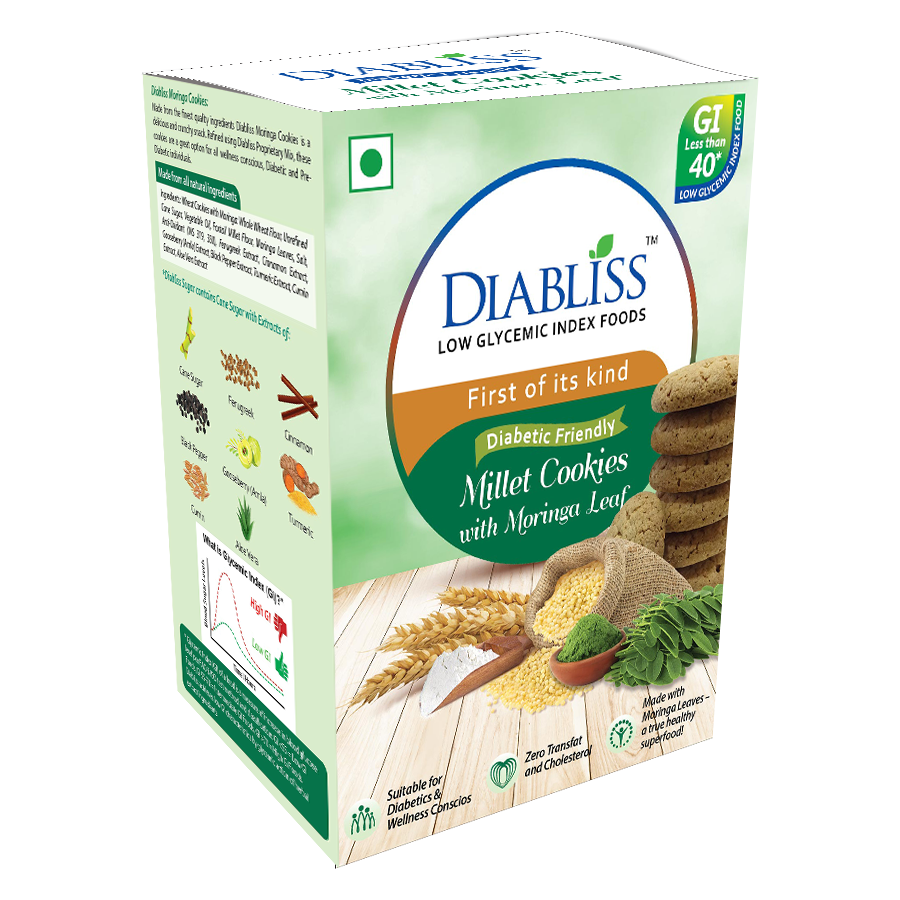Diabliss Diabetic Friendly Millet Cookies With Moringa Leaf | Grocsy