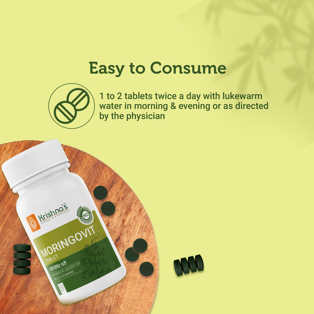Krishna'S Herbal & Ayurveda Moringovit Tablets | Grocsy