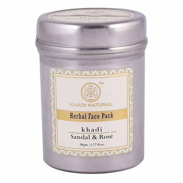 Khadi Natural Sandal & Rose Herbal Face Pack | Grocsy