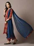 Myshka Women's Rust Printed Cotton Straight Party Kurta Set With Dupatta | Grocsy