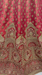 Jyoti Fashion Women's Red Bridal Net Fancy Dori & Sequins Multi Thread Embroidered with Diamond Work Wedding Lehenga Choli | Grocsy