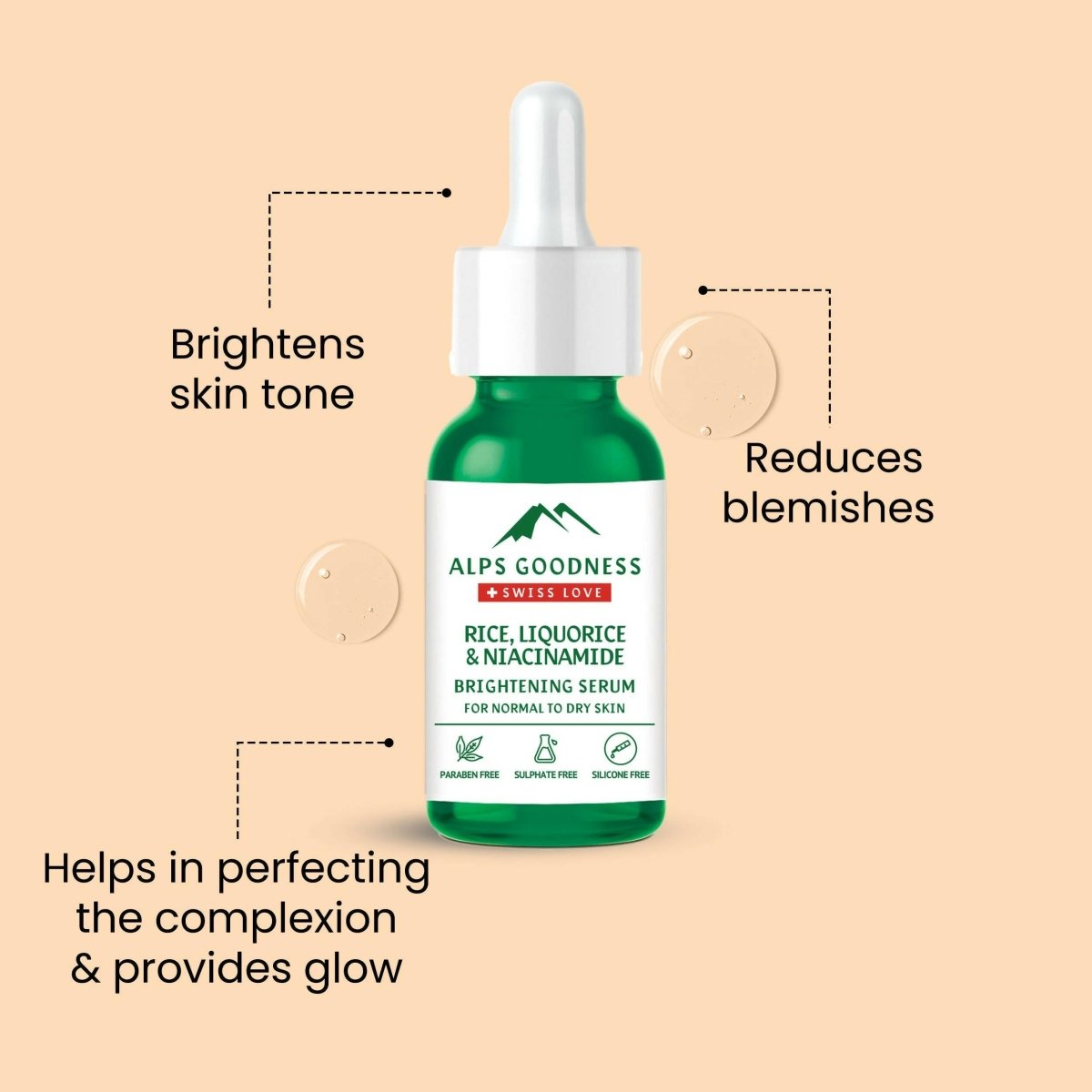 Alps Goodness Rice Liquorice & Niacinamide Brightening Serum | Grocsy