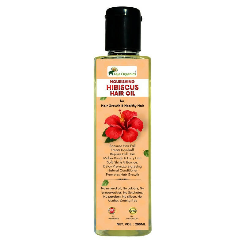 Teja Organics Nourishing Hibiscus Hair Oil | Grocsy