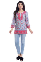 Snehal Creations Ash Gray Faux Crepe Short Kurti Tunic | Grocsy