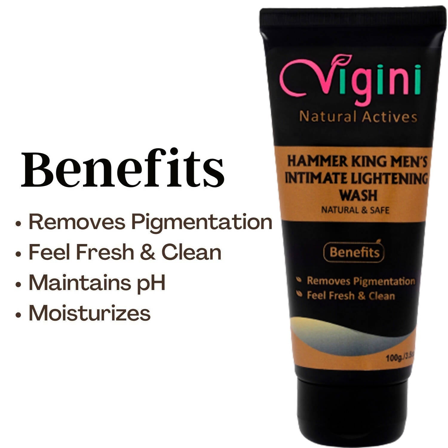 Vigini Natural Hammer King Men's Intimate Lightening Wash for Men | Grocsy