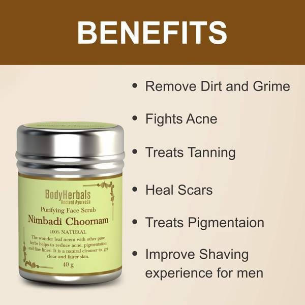 Bodyherbals Purifying Face Scrub Nimbadi Choornam | Grocsy