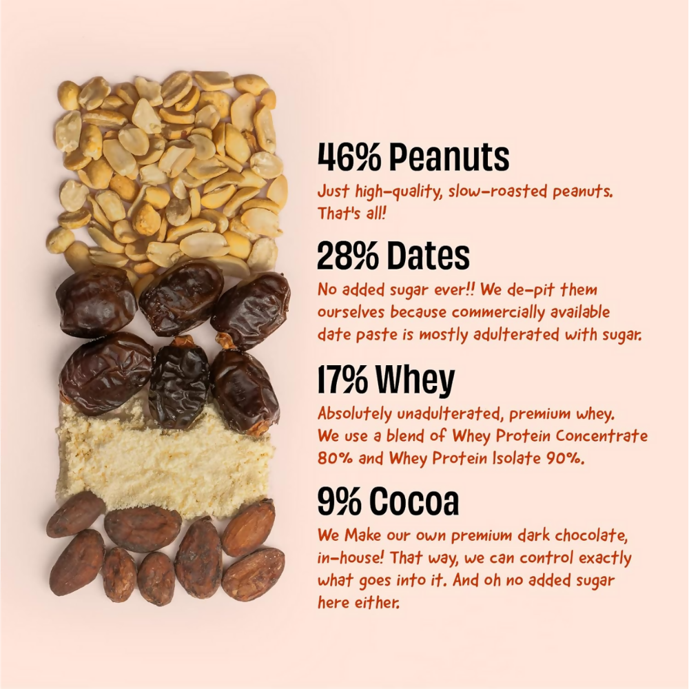 The Whole Truth High Protein Peanut Cocoa Protein Bar | Grocsy