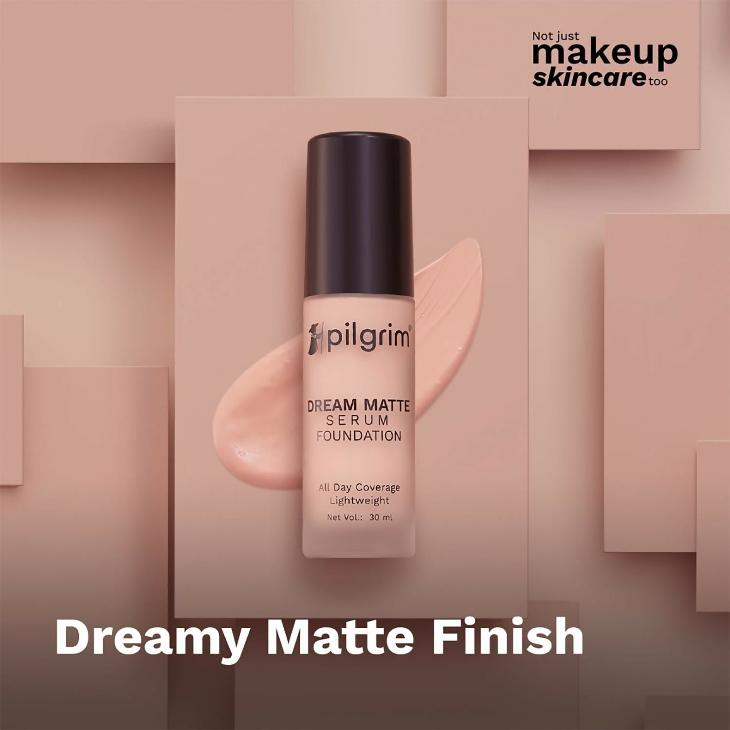 Pilgrim Dream Matte Serum Foundation With Matte & Poreless All Day Coverage Lightweight - Pure Ivory | Grocsy