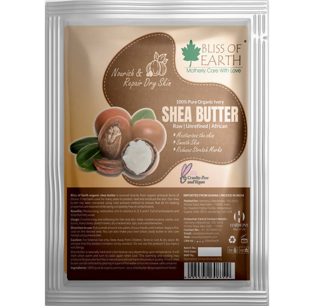 Bliss of Earth 100% Pure Organic Ivory Shea Butter | Grocsy