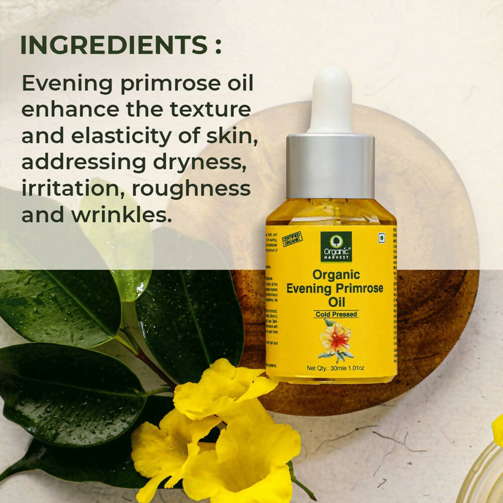 Organic Harvest Cold Pressed Organic Evening Primrose Oil | Grocsy