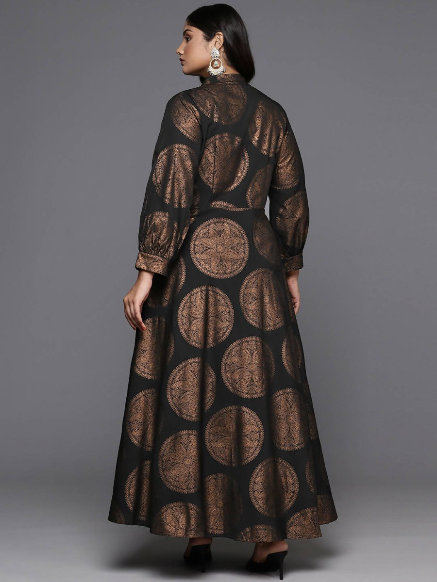 Ahalyaa Women's Traditional wear Ethnic Dress - Black | Grocsy
