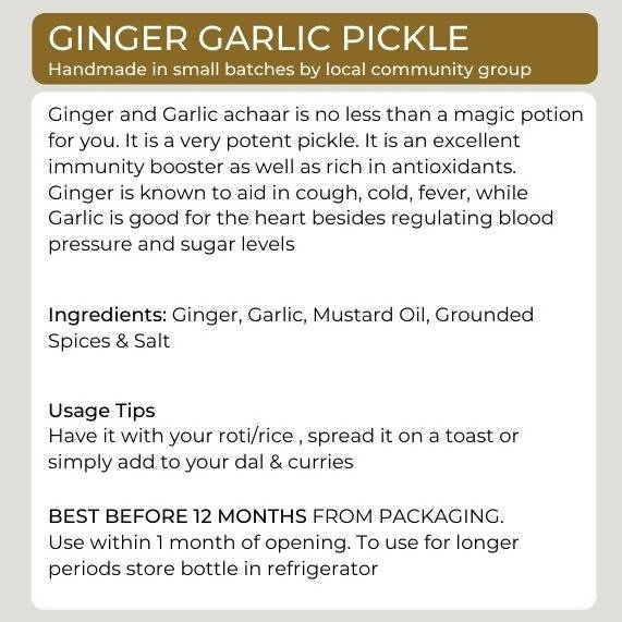 Organic Potli Ginger Garlic Pickle | Grocsy