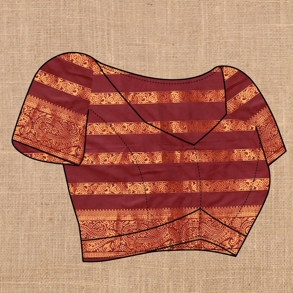 Vedant Vastram Maroon Color Banarasi Silk Saree - Maroon | Grocsy