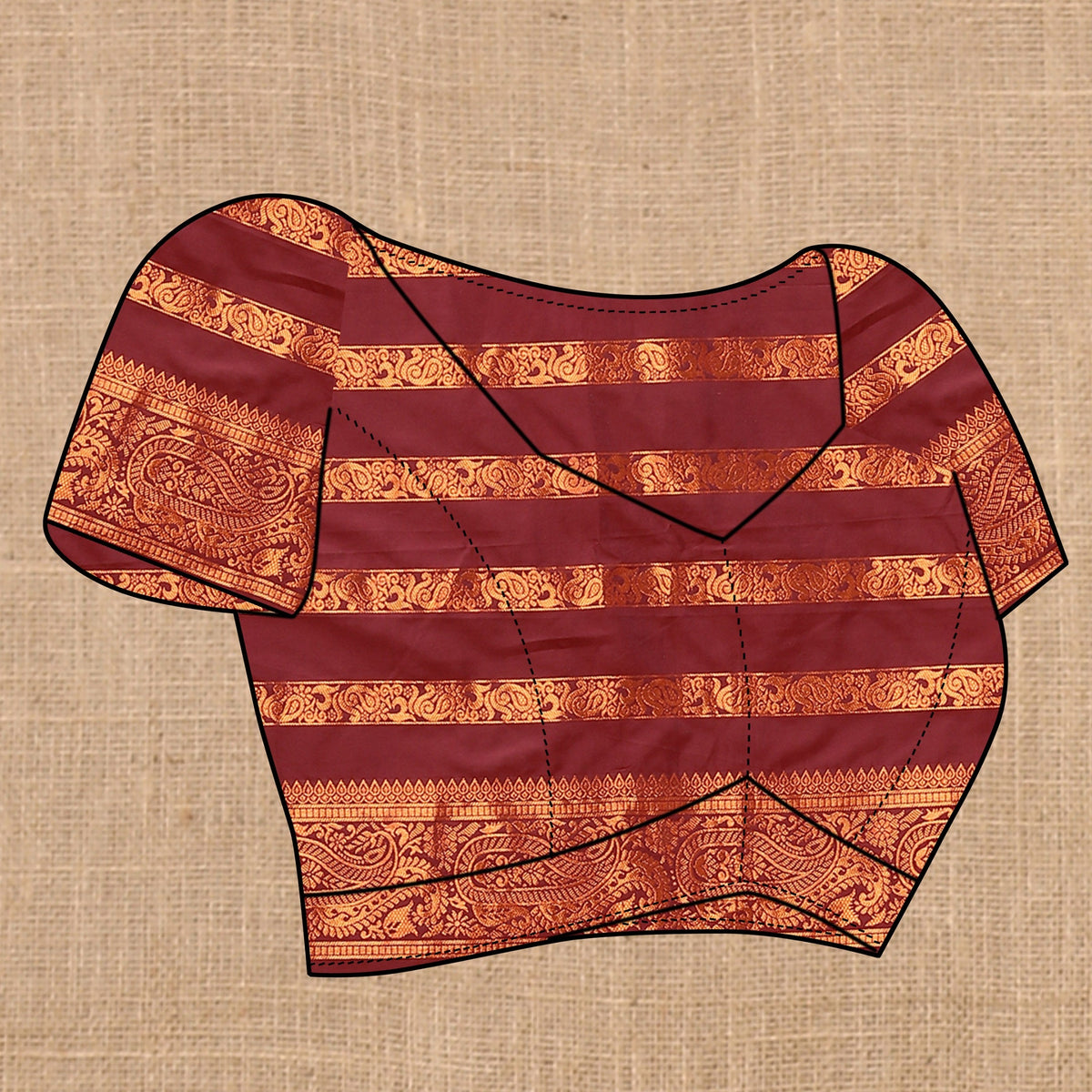 Vedant Vastram Maroon Color Banarasi Silk Saree - Maroon | Grocsy