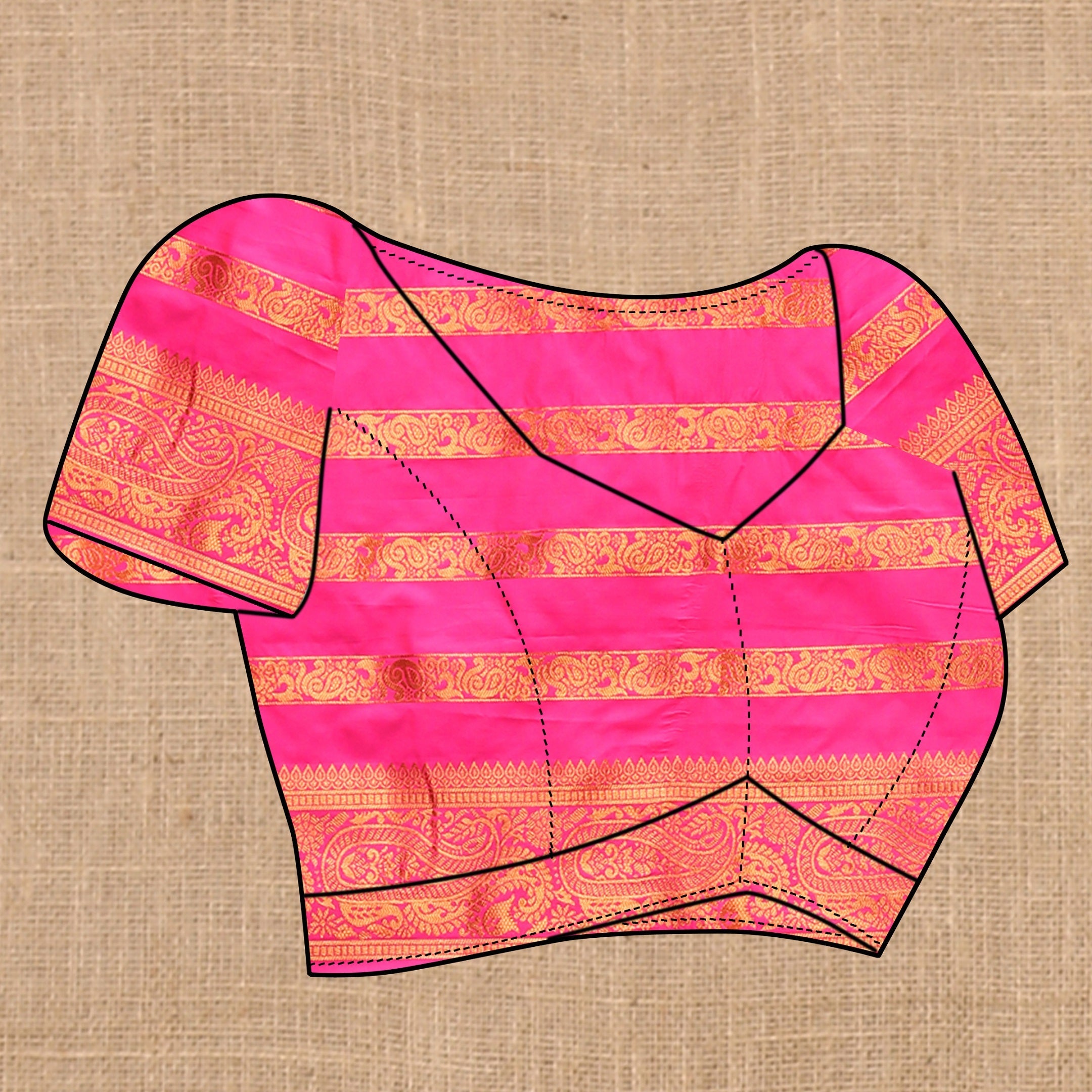 Vedant Vastram Pink Color Banarasi Silk Saree - Pink | Grocsy
