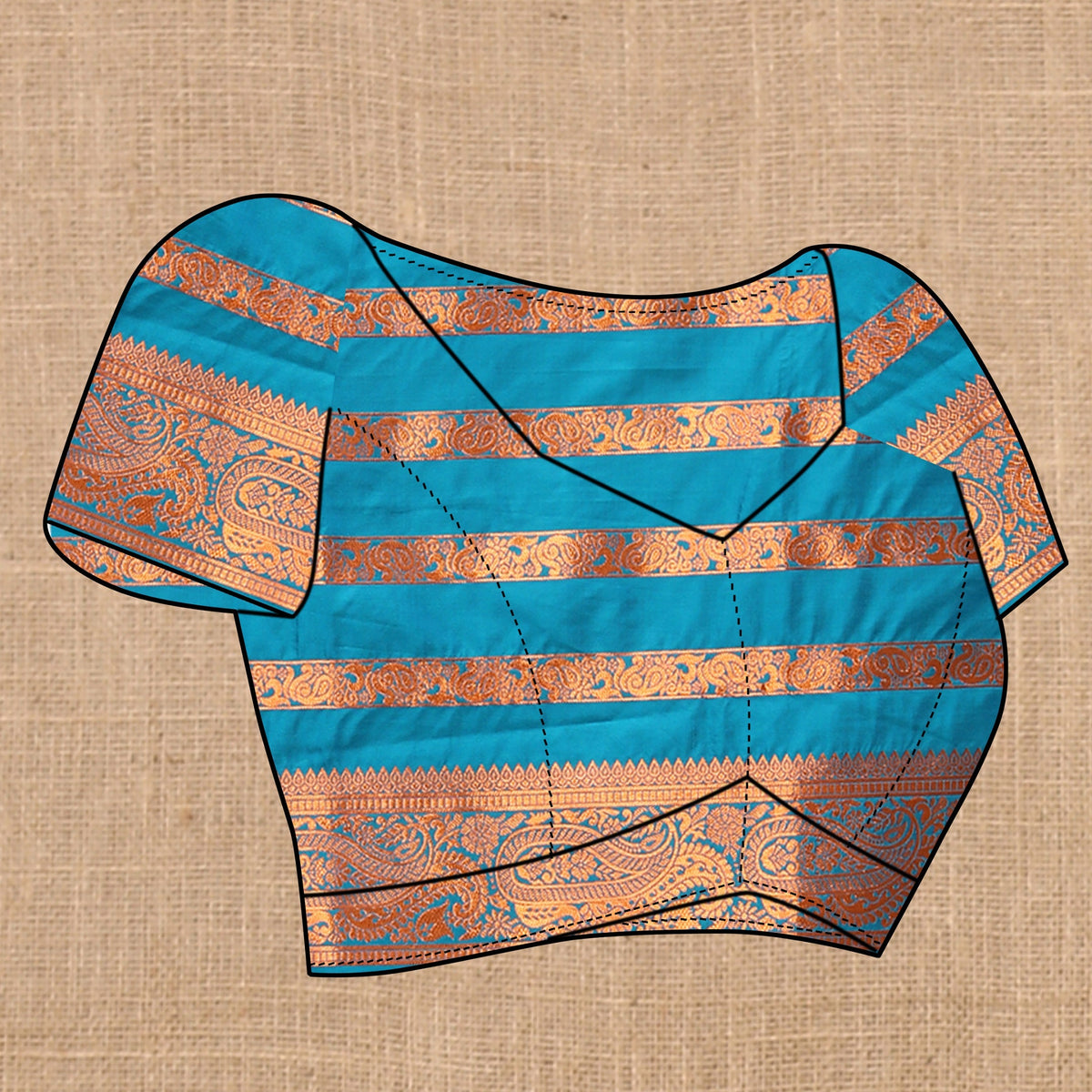 Vedant Vastram Rama Color Banarasi Silk Saree - Rama | Grocsy