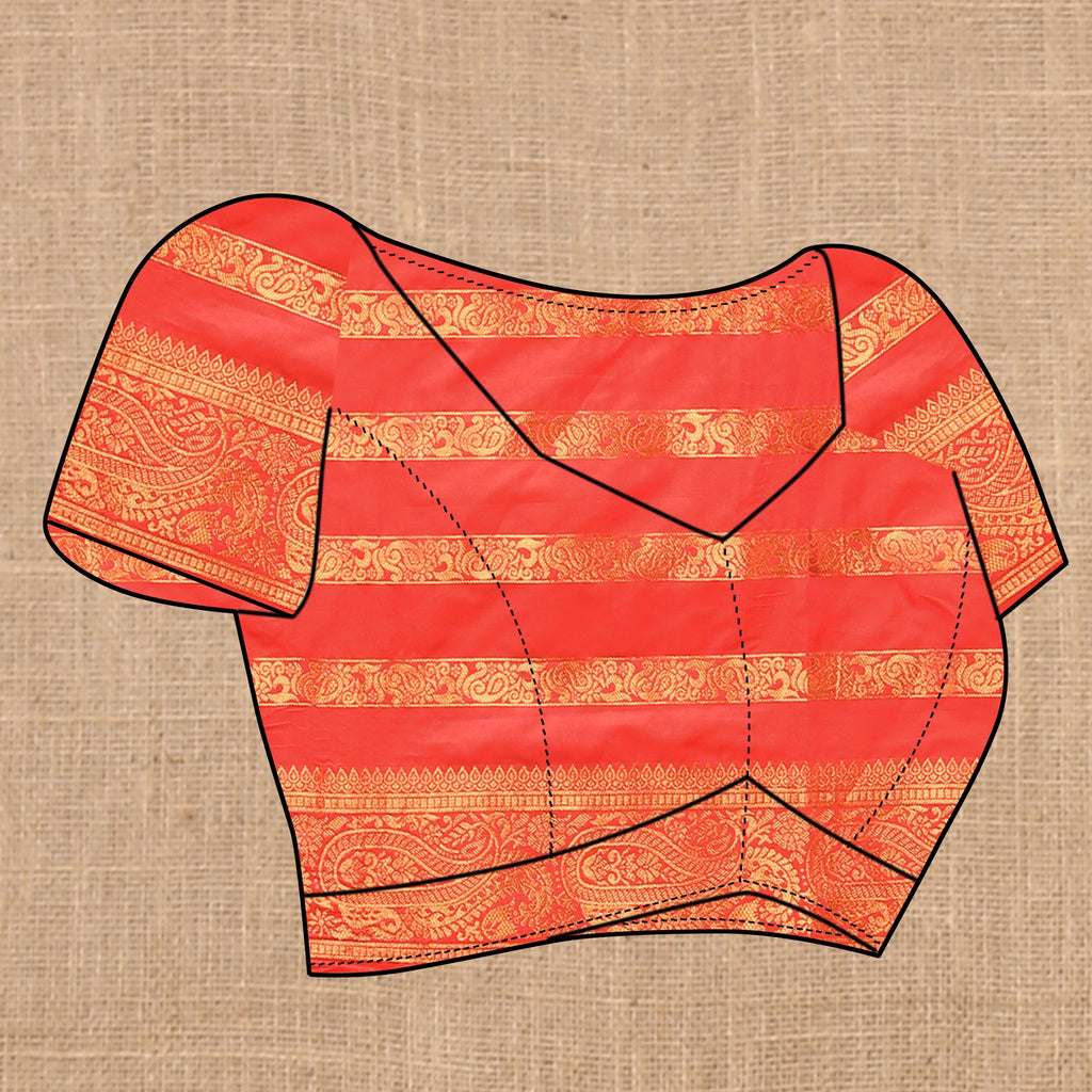 Vedant Vastram Red Color Banarasi Silk Saree - Red | Grocsy