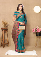 Vedant Vastram See Green Color Banarasi Silk Saree - See Green | Grocsy