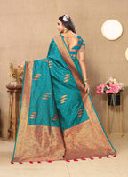 Vedant Vastram See Green Color Banarasi Silk Saree - See Green | Grocsy