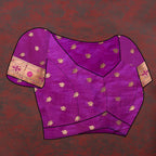 Vedant Vastram Purple Color Paithani Silk Saree - Purple | Grocsy