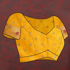 Vedant Vastram Mustard Color Paithani Silk Saree - Mustard | Grocsy