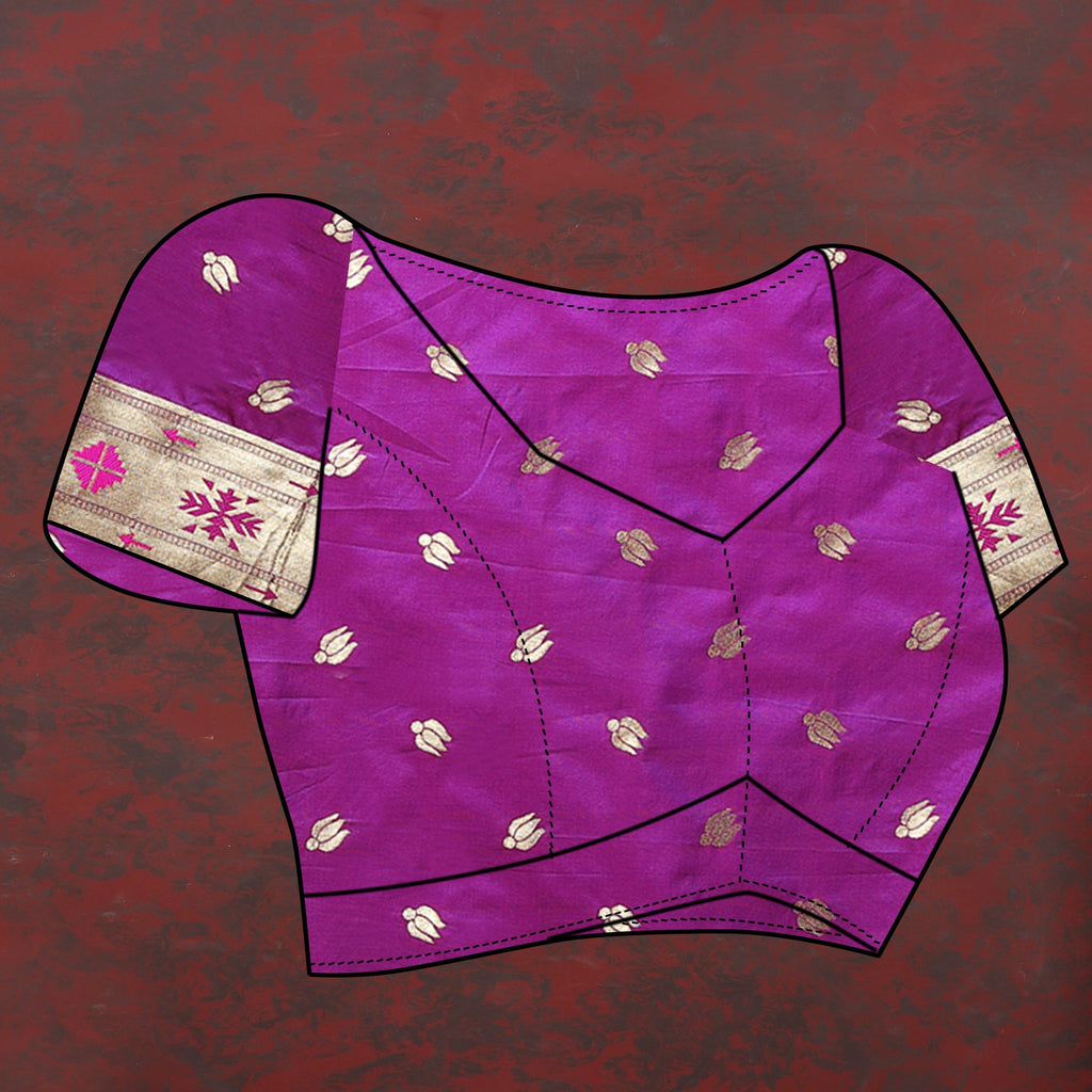 Vedant Vastram Purple Color Paithani Silk Saree - Purple | Grocsy