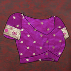 Vedant Vastram Purple Color Paithani Silk Saree - Purple | Grocsy
