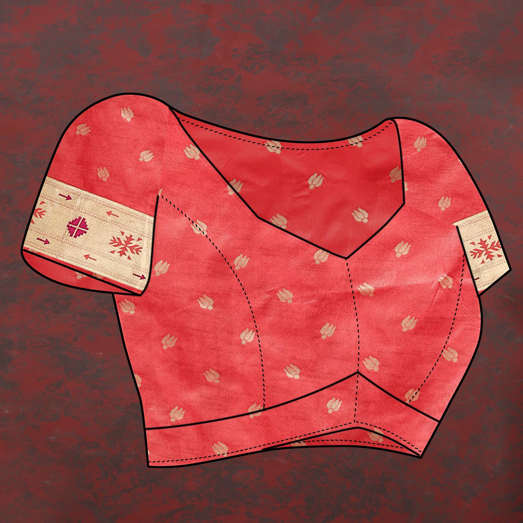 Vedant Vastram Red Color Paithani Silk Saree - Red | Grocsy