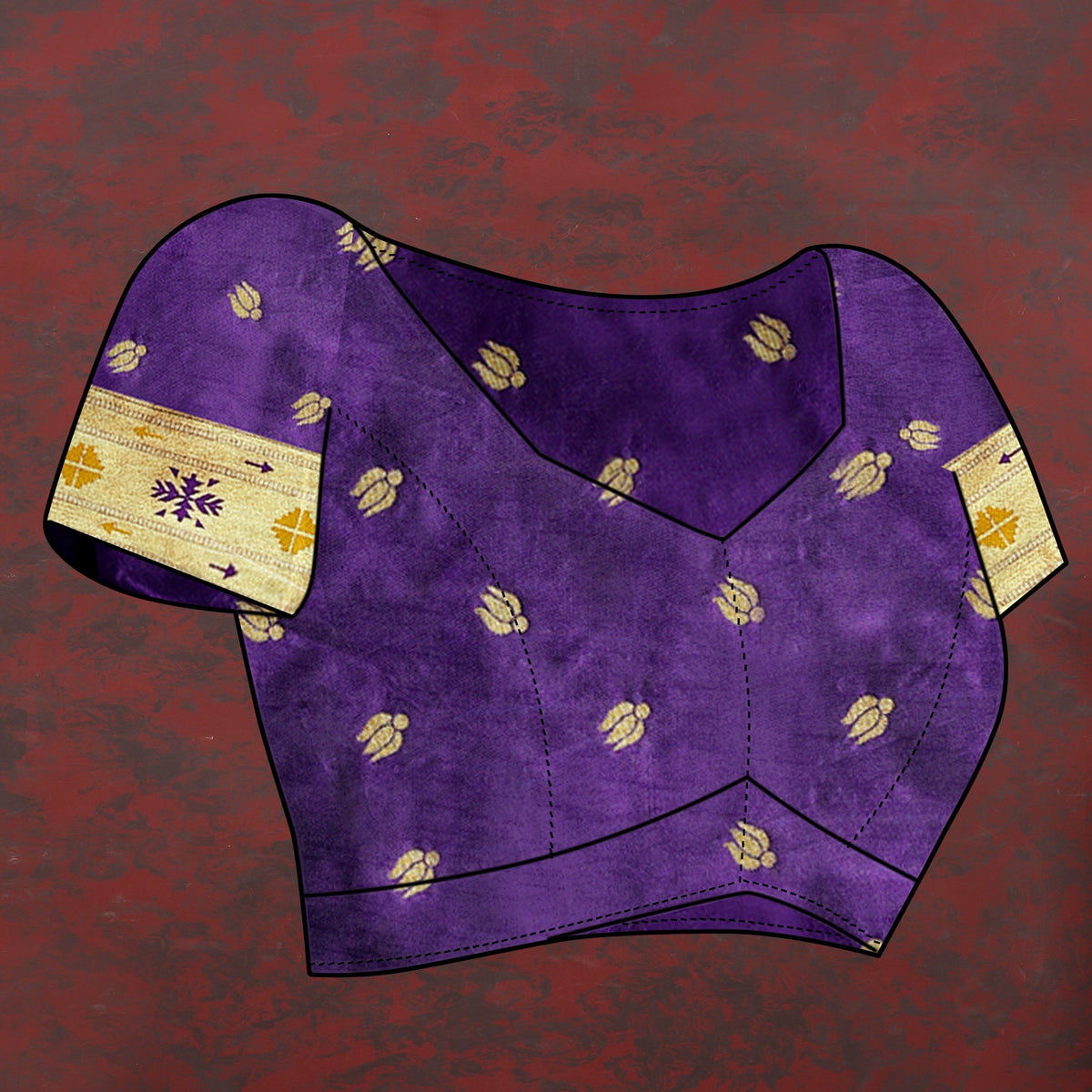 Vedant Vastram Violet Color Paithani Silk Saree - Violet | Grocsy