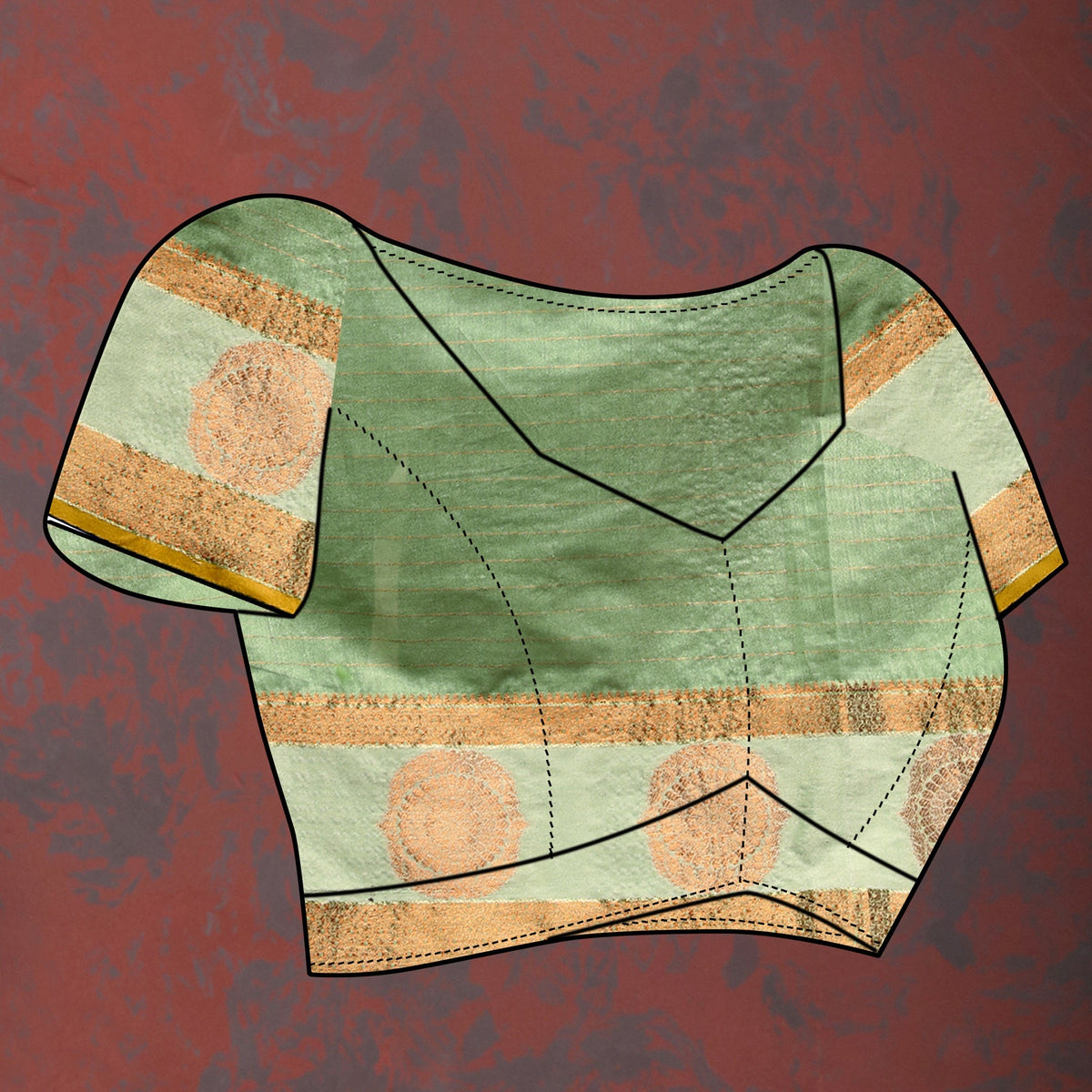 Vedant Vastram Pista Color Kanjeevaram Cotton Silk Saree - Pista | Grocsy