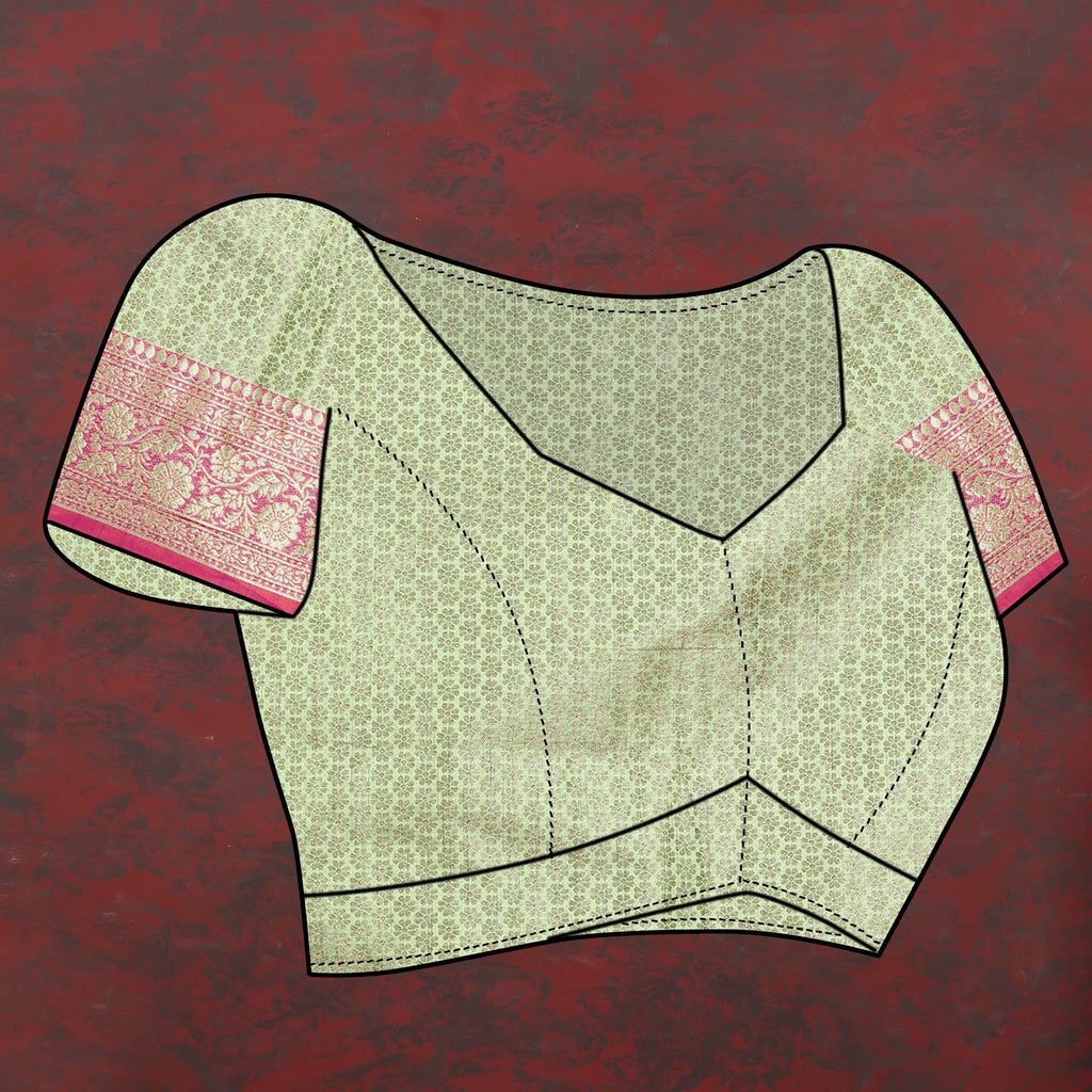 Vedant Vastram Pista Color Banarasi Silk Saree - Pista | Grocsy