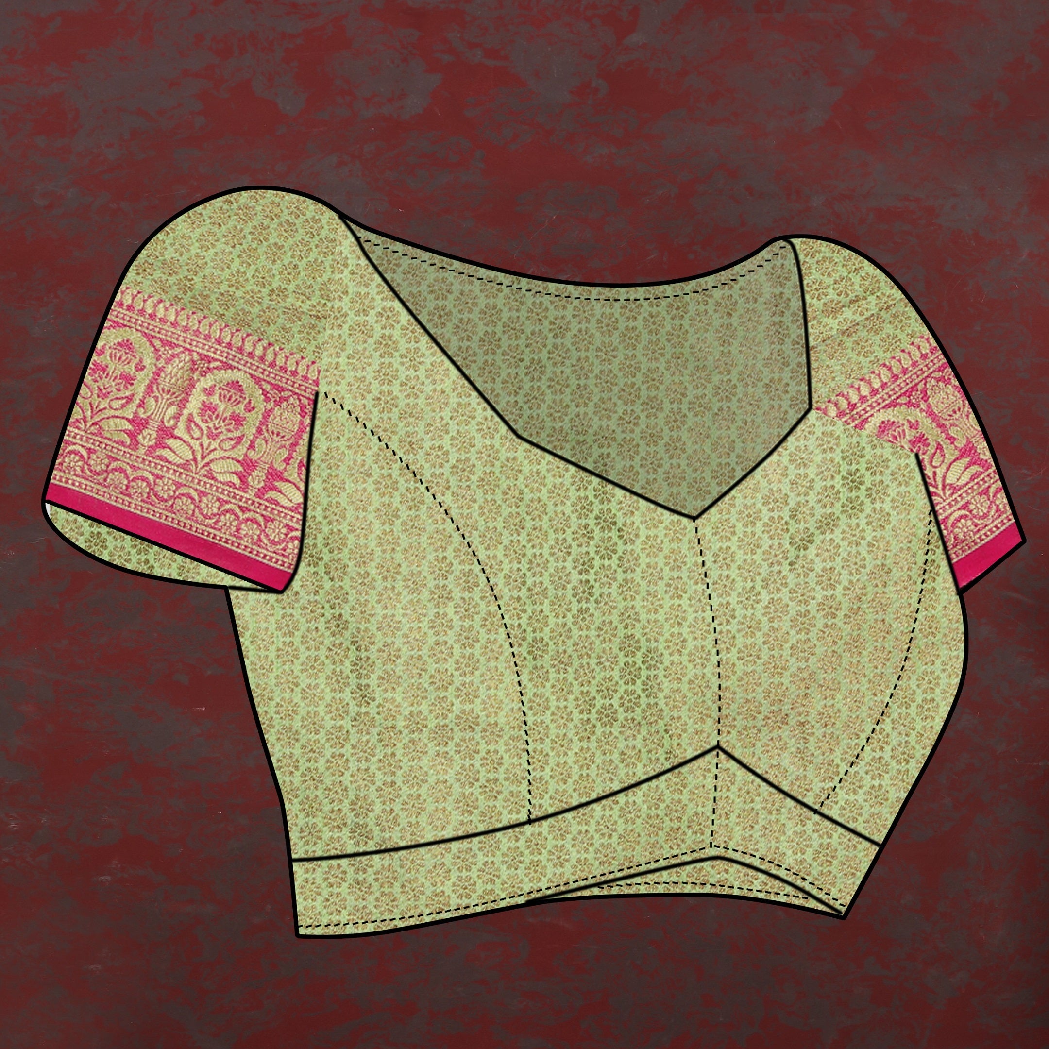 Vedant Vastram Parrot Color Banarasi Silk Saree - Parrot | Grocsy