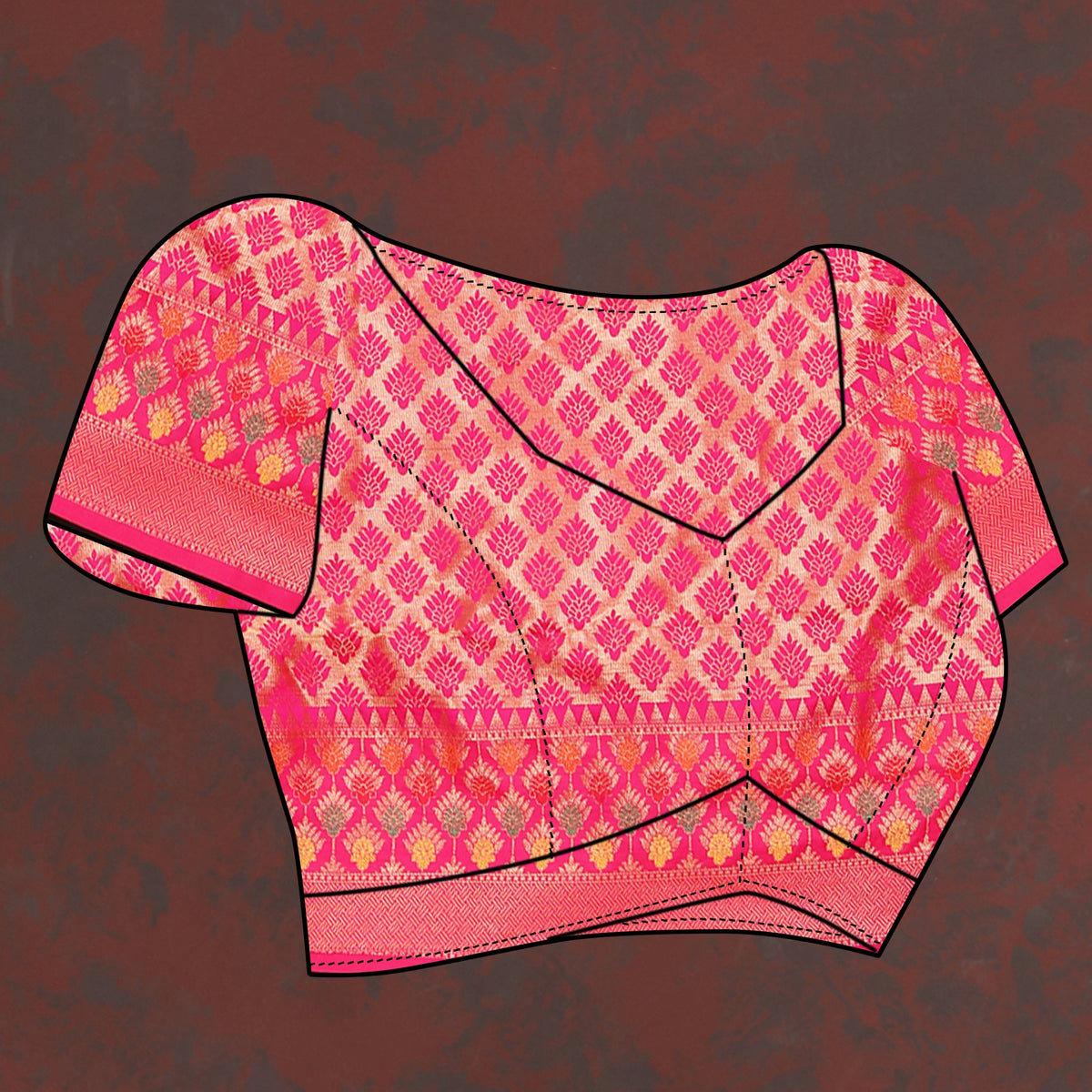 Vedant Vastram Pink Color Kanjeevaram Organza Silk Saree - Pink | Grocsy
