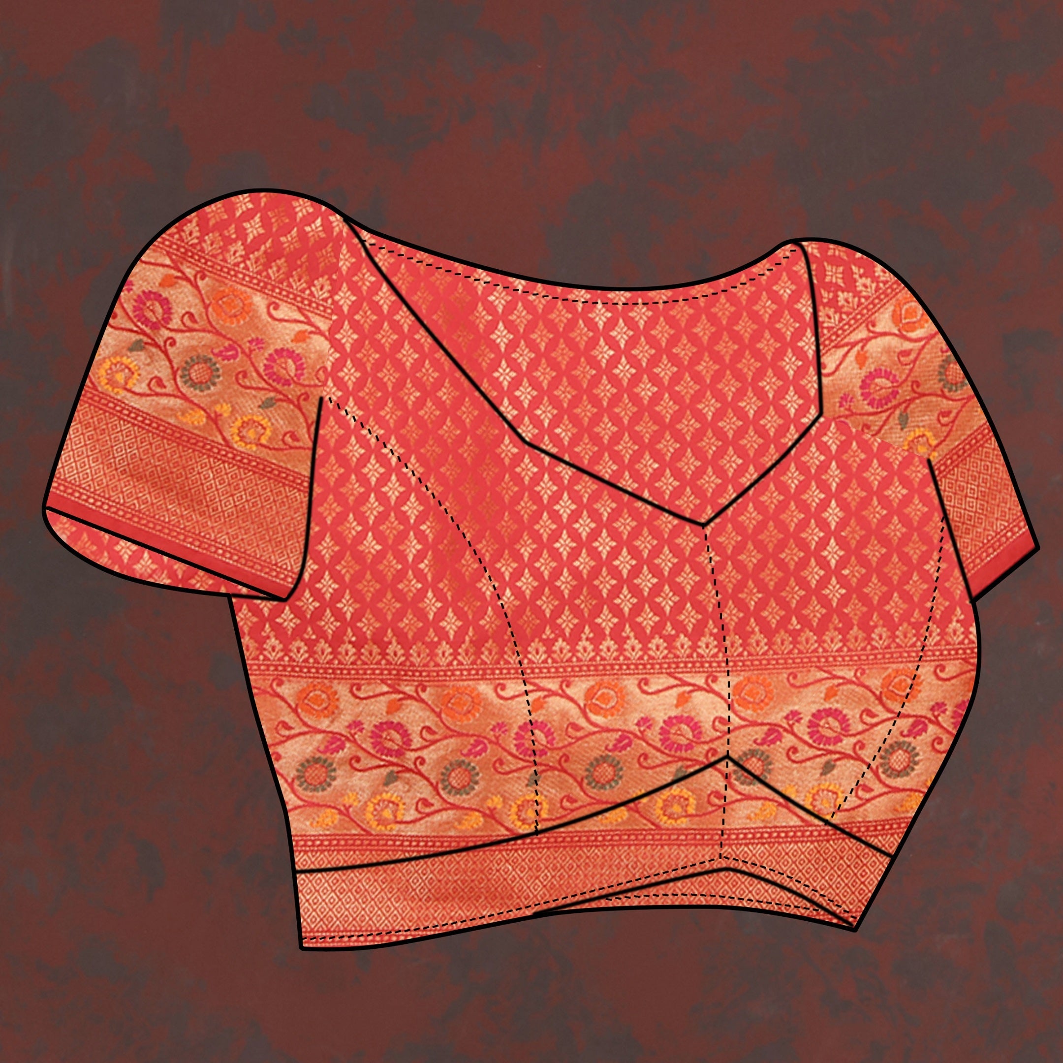 Vedant Vastram Mustard Color Kanjeevaram Organza Silk Saree - Mustard | Grocsy