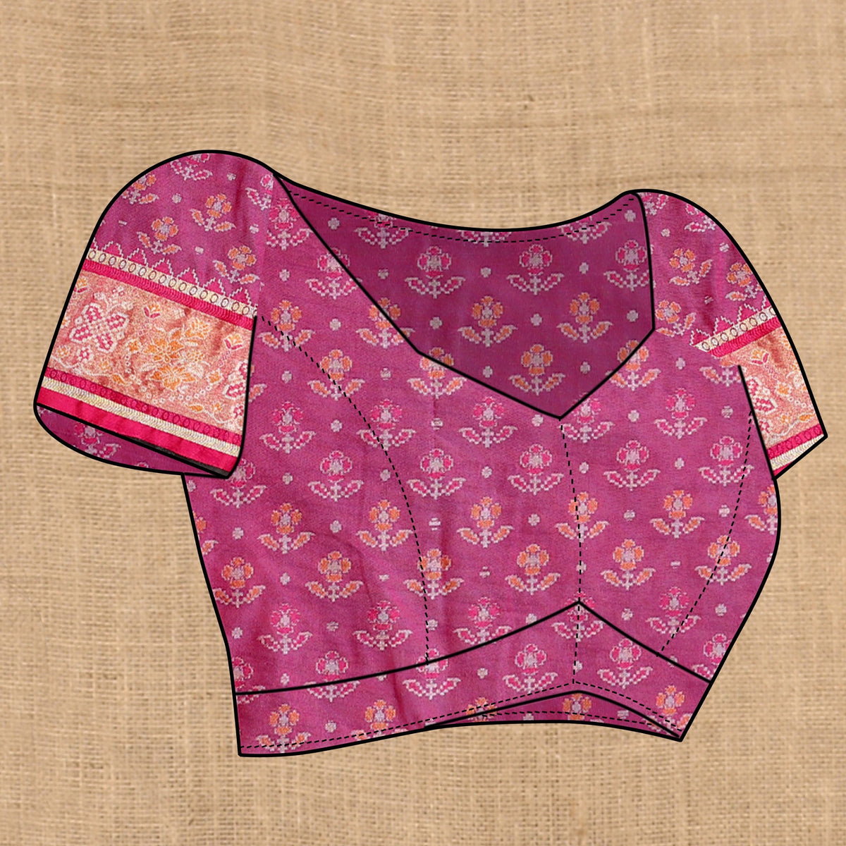 Vedant Vastram Mustard Color Kanjeevaram Patola Silk Saree - Mustard | Grocsy