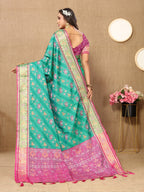 Vedant Vastram See Green Color Kanjeevaram Patola Silk Saree - See Green | Grocsy