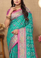 Vedant Vastram See Green Color Kanjeevaram Patola Silk Saree - See Green | Grocsy