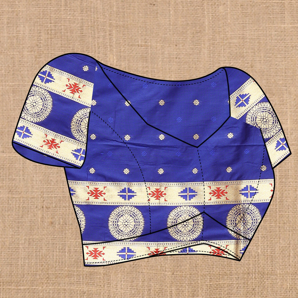 Vedant Vastram Blue Color Paithani Silk Saree - Blue | Grocsy