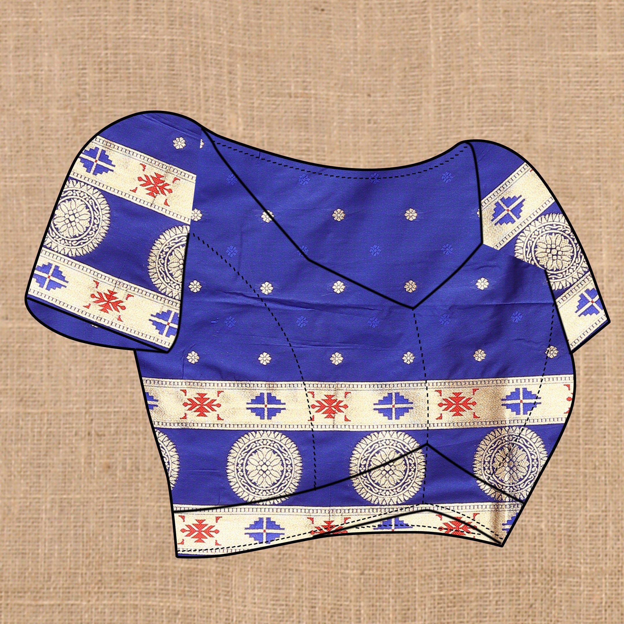 Vedant Vastram Blue Color Paithani Silk Saree - Blue | Grocsy