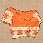 Vedant Vastram Orange Color Paithani Silk Saree - Orange | Grocsy