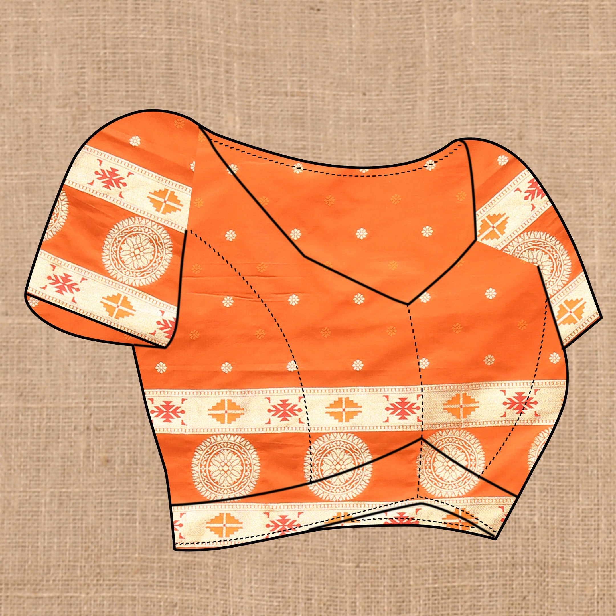 Vedant Vastram Orange Color Paithani Silk Saree - Orange | Grocsy