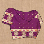 Vedant Vastram Purple Color Paithani Silk Saree - Purple | Grocsy